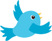 blue color bird flying