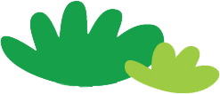 green color animated bush